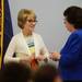 University of Michigan President Mary Sue Coleman chats with Provost Martha Pollack before a regents meeting on Thursday, June 20, 2013 at the Michigan Union. Melanie Maxwell | AnnArbor.com